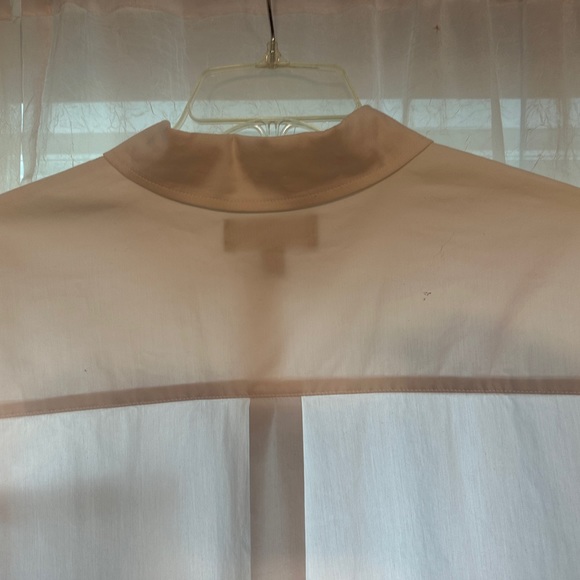 LAUNDRY by Shelli Segal oversized white button-down blouse - Picture 14 of 16